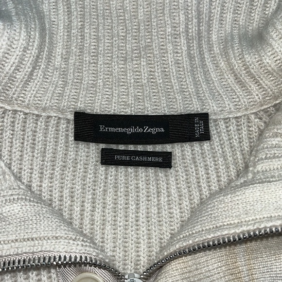 ERMENEGILDO ZEGNA Chunky Quarter Button/Zip Up Sweatshirt ❣️ - Picture 8 of 12